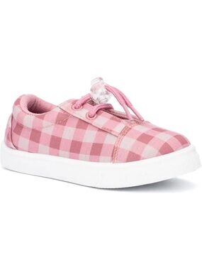Olivia Miller Girls NWT Blush Gingham Sneakers size 9